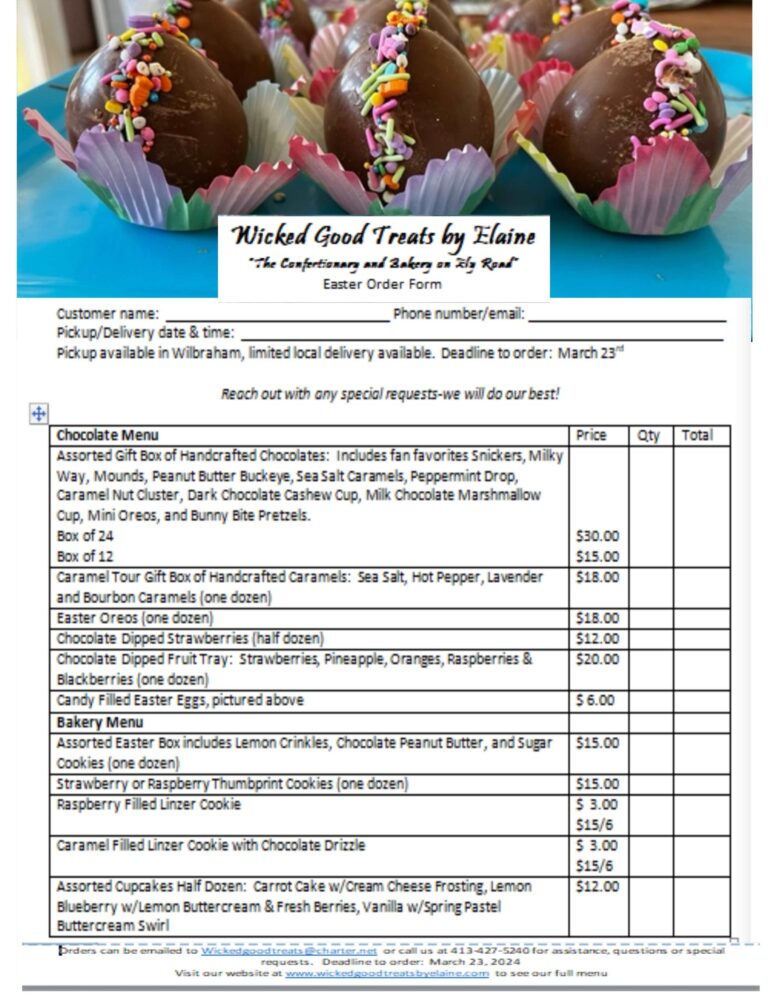 1 Easter Order Form - Wicked Good Treats